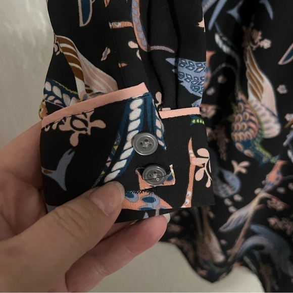 LOFT Black Snowbird Dress Size 00P - Picture 5 of 12